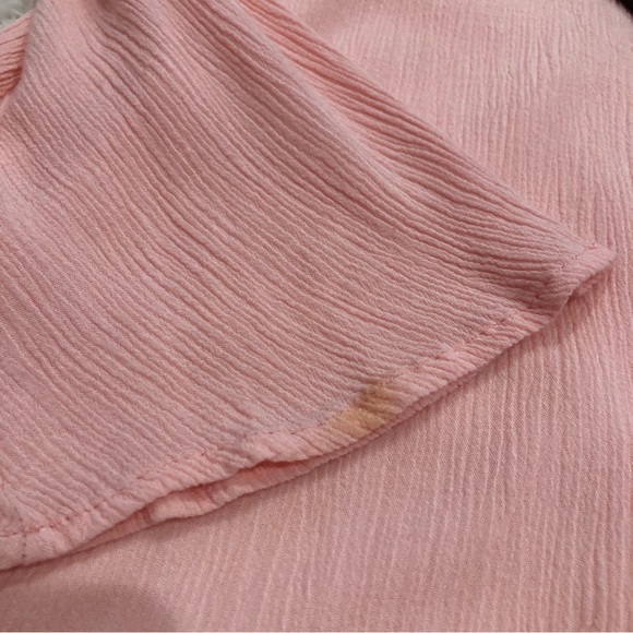 Altar’d State Lace Front Mini Dress Bell Sleeve Size M Pink - Picture 10 of 10